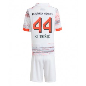 Lacne Dětský Futbalové dres Bayern Munich Josip Stanisic #44 2025-26 Krátky Rukáv - Preč (+ trenírky)